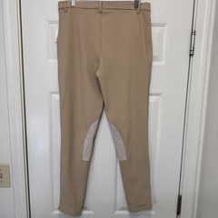 Devon Aire All Pro Classic Show Riding Breeches 32R Beige Equestrian Knee Patch