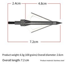 12x 100 Grain Archery Broadheads 2 Blade Arrowhead Crossbow Compound Bow Hunt