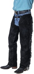 Western Cowboy Chap Fringes Suede Leather Pant Riding Chaps