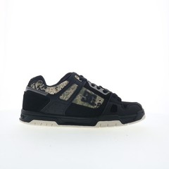 DC Stag 320188-XKSC Mens Black Nubuck Lace Up Skate Inspired Sneakers Shoes
