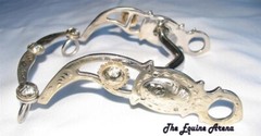 Western Silver Show Bit – 5 Inch Mouth – Low Port – Large Oval Concho Cheek