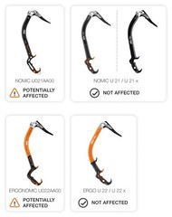 Petzl ERGO Technical Ice Tool 50cm Ice Axe Mixed Climbing Orange 645g UIAA