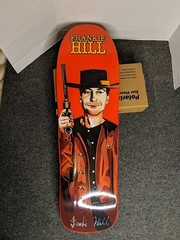 Frankie Hill Rare Double Signed House of Hill Skateboard Red Shaped Deck 2019