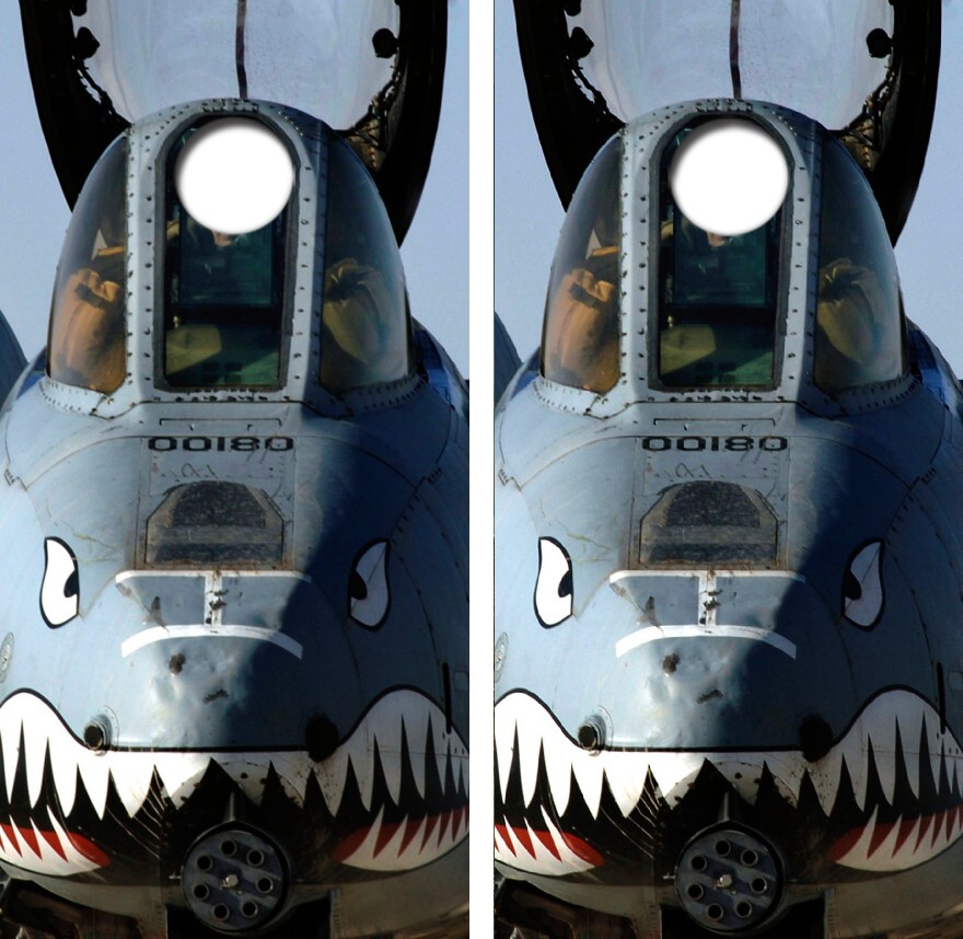 A-10 Warthog Business End Cornhole Board Wrap LAMINATED Decal Vinyl Sticker 4339