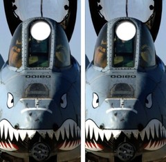 A-10 Warthog Business End Cornhole Board Wrap LAMINATED Decal Vinyl Sticker 4339