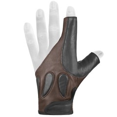 Italian Archery Bow Glove Left hand «Black, Brown , Dark Brown «