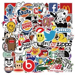 100 PCS Stickers Bomb Vinyl Skateboard Guitar Luggage Pack Brand Logo Decal