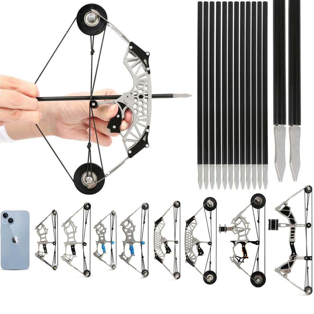 Stainless Steel 8.6 Bow for Target Shooting and Archery Gift for Ages 15+