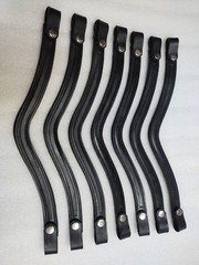 Set of 10 Leather Snap Browband–Empty Channel (6, 8 & 10 MM) All Sizes, Shapes.