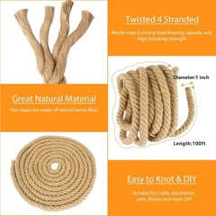 Thick Twisted Manila Rope – DIY Landscape Solution