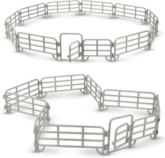 Kids Corral Fence Pasture Panel Gates Horse Farm Pretend Play Toy Gift
