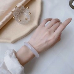 Madagascar high ice thin strip white chalcedony bracelet white agate women’s jew