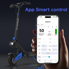 GLIDEZONE APP NFC 5000W Adults Electric Scooter 50MPH 55Miles Oil Brake + Seat
