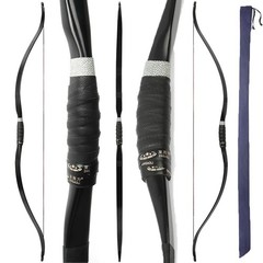 51″ Recurve Bow 20-50lbs Archery Horsebow Wooden Traditional Longbow Hunting