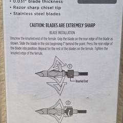 Allen Haymaker 125 Grain Broadheads – 3 Pack – 1 3/16″ Cut Stainless Steel Tip