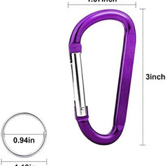 Carabiner Clip, 10 Pack, 855lbs，3″ Heavy Duty Caribeaners for Hammocks, Campin..