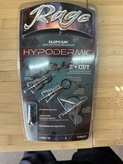 Rage R39100 Hypodermic 2 Blade 100 Grain Broad Heads – 3 Pack