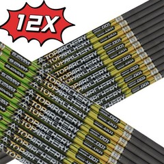TOPARCHERY 12-PACK .001 33″ Pure Carbon Arrows Shafts SPINE300-600 for DIY Arrow