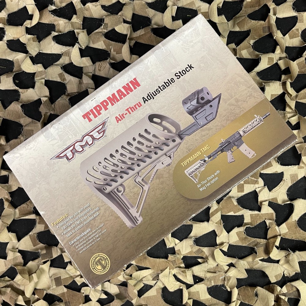 NEW Tippmann TMC Air-Thru Adjustable Stock – Tan
