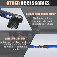 Aluminum Alloy Quick Twist Throttle Assembly 7/8″ 22mm Type B – Upgraded Blue