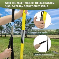 Arborist Throw Line Rope Launcher Slingshot Kit Long Pole Trigger Yellow