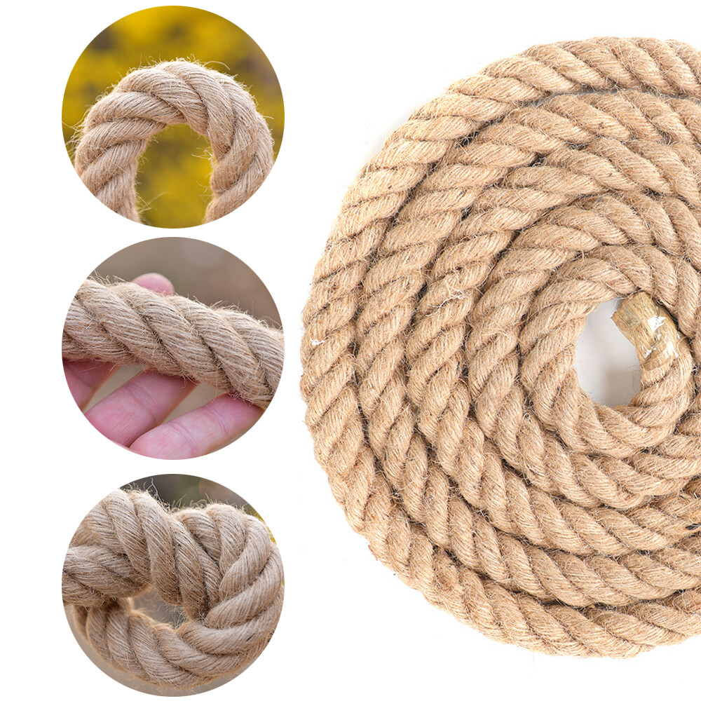 Twisted Natural Manila Rope 4 Strand Landscape DIY Craft 1/4″,5/16″,1/2″,1″,5/8″