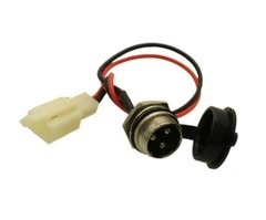 Battery Charger Connector 3-Prong Charging Socket with 2 Wires w/connector