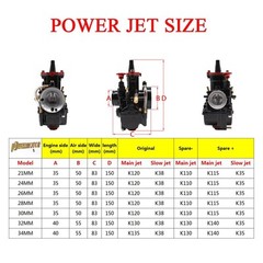 Motorcycle Flat Curtain Carburetor for Maikuni PWK 21 24 26 28 30 32 34mm
