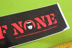 Emily Strange Posse Army Of None Weird OG Gothic Sexy Punk Girl Skate STICKER