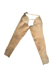Women’s Brown Leather Western Riding Chaps 29-34 Waist 42” Long Thick