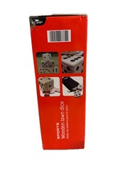Crane Sports Wooden Lawn 3.5” Dice (6) w/ Bag Dice Game Yard Outdoor Large Roll