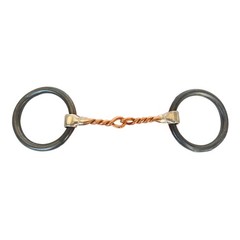Hilason Weighted O Ring Twisted Copper Wire Snaffle Bit