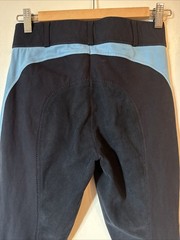 Dover Saddlery Riding Breeches Pants Full Seat Leather Navy/Blue | Size 28