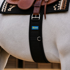 Professional Equine Horse Western Riding Girth Black Neoprene No Slip Cinch 9791