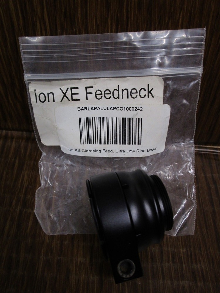 LAPCO Paintball Feedneck Ion XE Clamping Feed Ultra Low Rise Bead Blasted Black