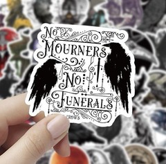 30Pcs Random Vintage Dark Gothic Cool Crow Raven Bird Waterproof Decals Stickers