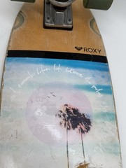 Roxy Shortboard Skateboard 26″ Dreaming Cruiser Beach Scene 59mm 83A Green Truck