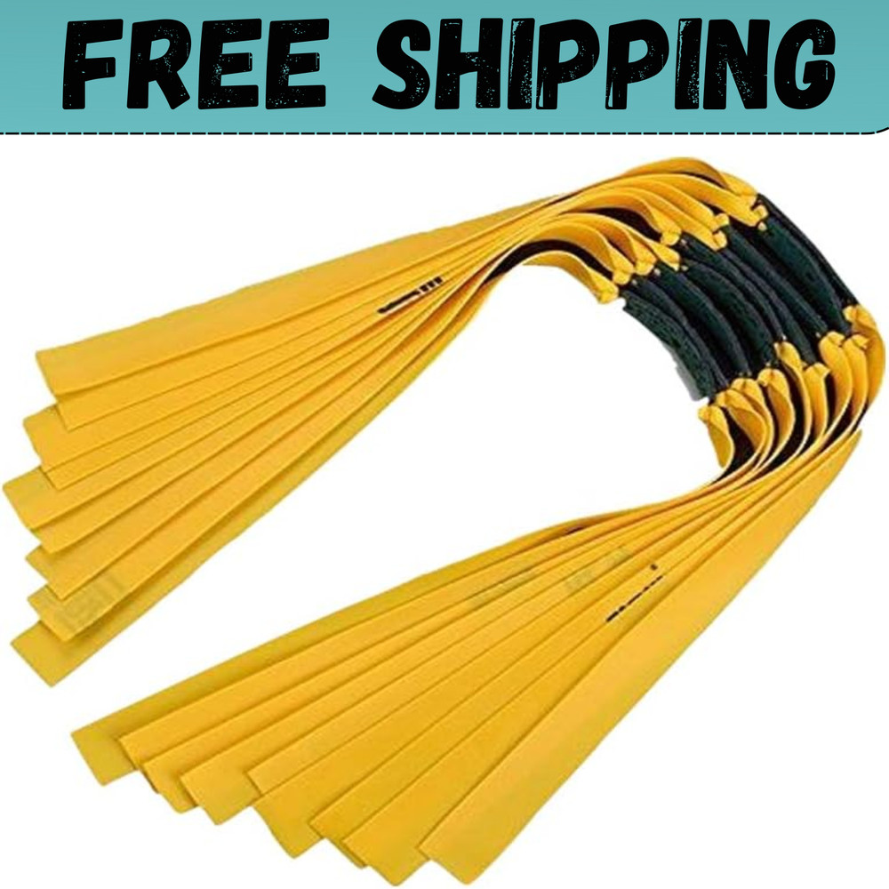 16Pcs 0.75Mm Slingshot Rubber Bands Replacement Flat Hunting Catapult Elastic Bu