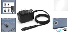 Andis Shaver Charger – Versatile Input Voltage, Durable Plastic, Black Color