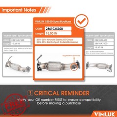 VIMLUK Exhaust Flex Pipe 2011-2016 Elantra/GT/Coupe