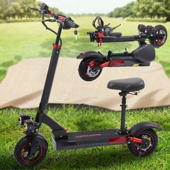 J01 Electric Scooter with Seat 1200W 48V15AH 28MPH 10» Folding Adult E-Scooter