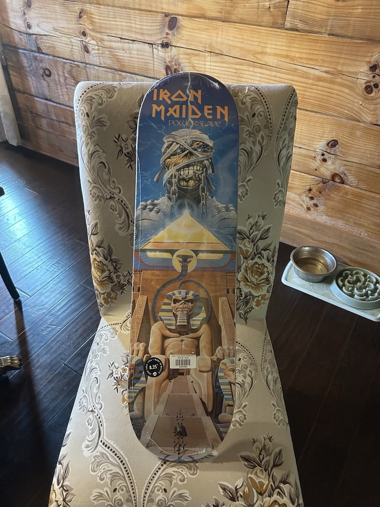 Iron Maiden Zero Powerslave Skateboard Deck 8.25 RARE New In Plastic