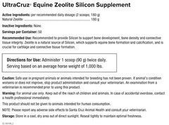 UltraCruz Equine Zeolite Silicon Supplement for Horses, 10 lb, Powder (25 Days)