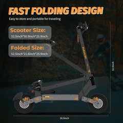 KUKIRIN 2000W Motor Electric Scooter 11″ Off-Road Tires 43 mph 43Mile Foldable
