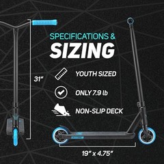 Blue Trick Scooters – Envy ONE S3 Stunt Scooter for Kids 6-12 Years