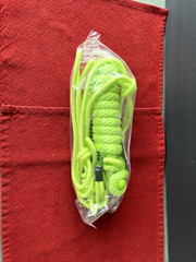 Lime green Formay Noseband Rope halter with 8 ft lead attached New never used