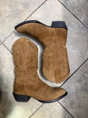 Brothers/Sons Brown Suede Western Cowboy Boots Men’s US 8.5D