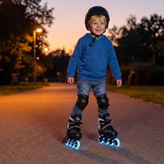 Kids’ Inline Skates for Boys Girls Ages 5-7, 4 Sizes Adjustable Blade Roller