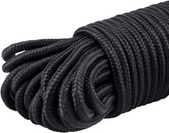 6MM Black Nylon Rope 30M – Heavy Duty Twisted Cord for Garden, Camping, Marine