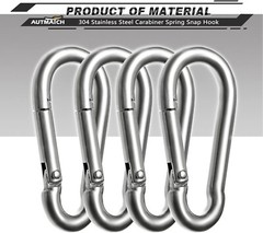 Corrosion-Resistant D-Shape Carabiners – 6.7 Inch Clips for Travel & Camping